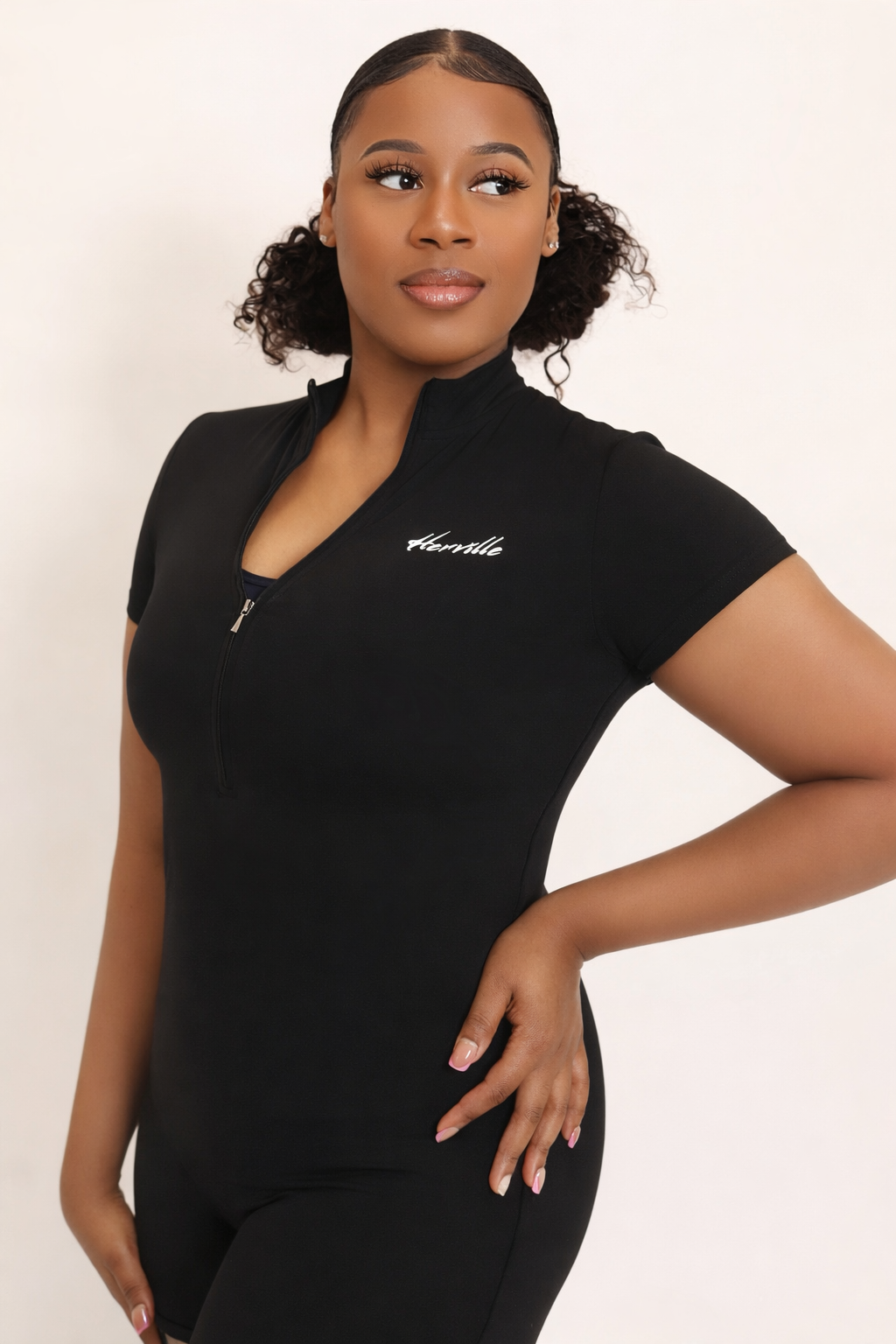 Black Active Romper – Herville