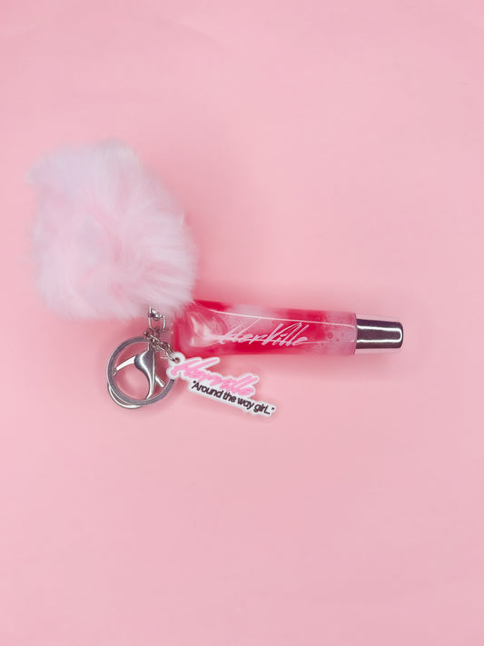 “Strawberry poundcake” Lip Gloss Keychain