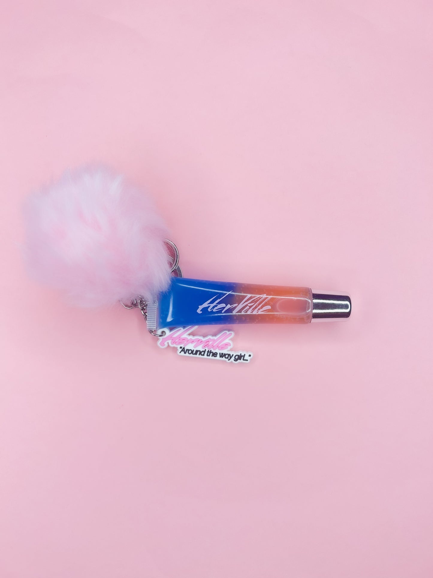 “Cotton candy” Lip Gloss Keychain