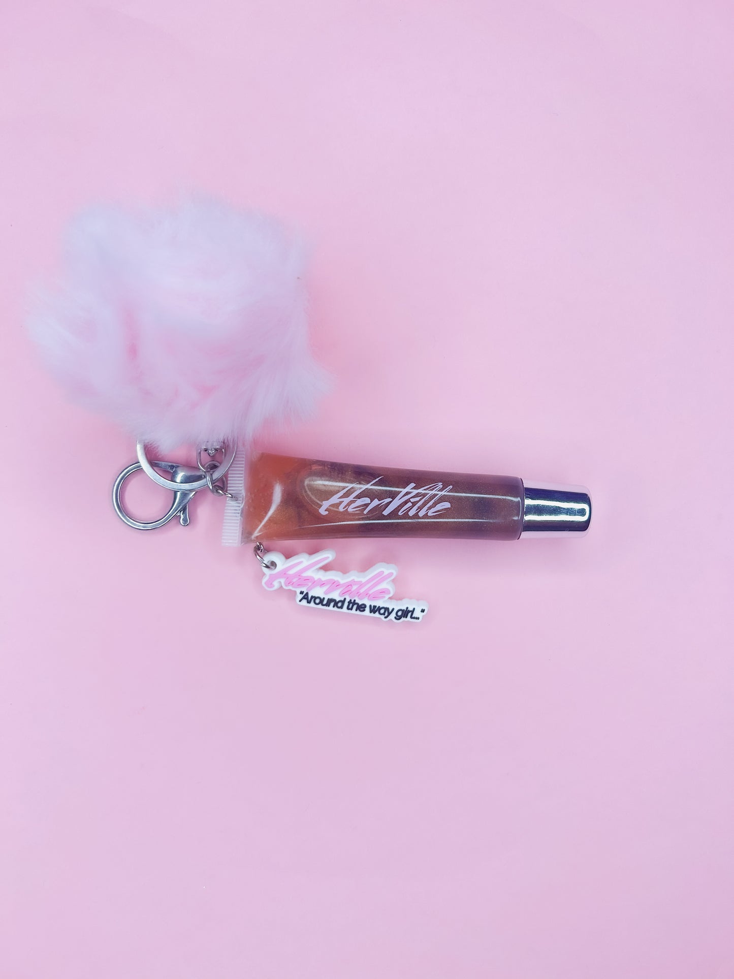 “Cinnamon bun” Lip Gloss Keychain